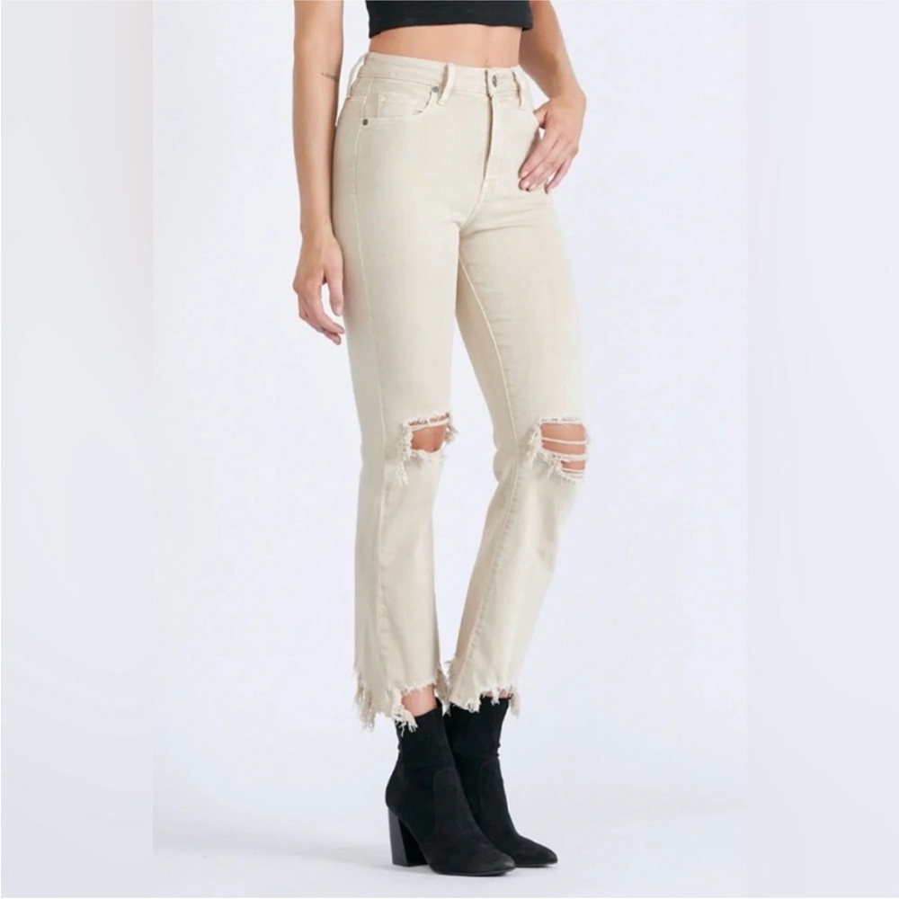 🍨NWT Hidden LA Happi Cropped Flare Cream Jeans
